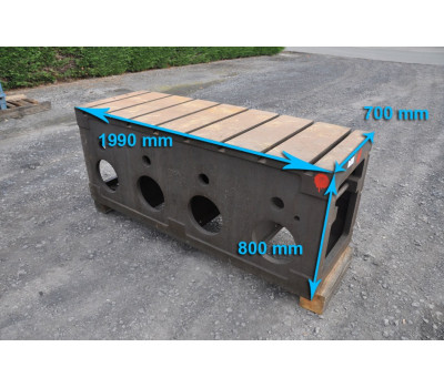 Clamping bloc, 1990 x 800 x 700 mm