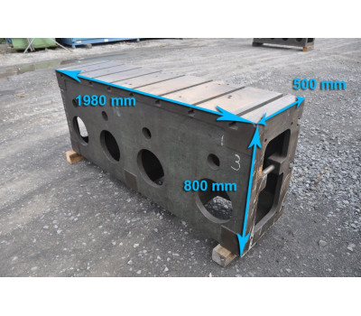 Clamping bloc, 1980 x 800 x 500 mm