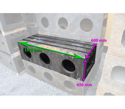 Clamping bloc, 1550 x 600 x 450 mm