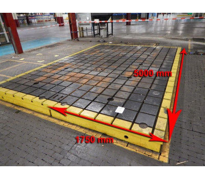 T-slot Table, 5000 x 1750 mm