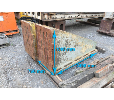 Clamping bracket, 2490 x 1000 x 760 mm