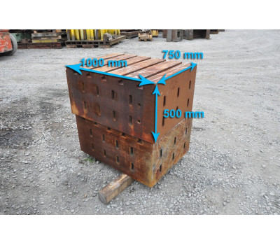 Clamping block, 1000 x 750 x 500 mm