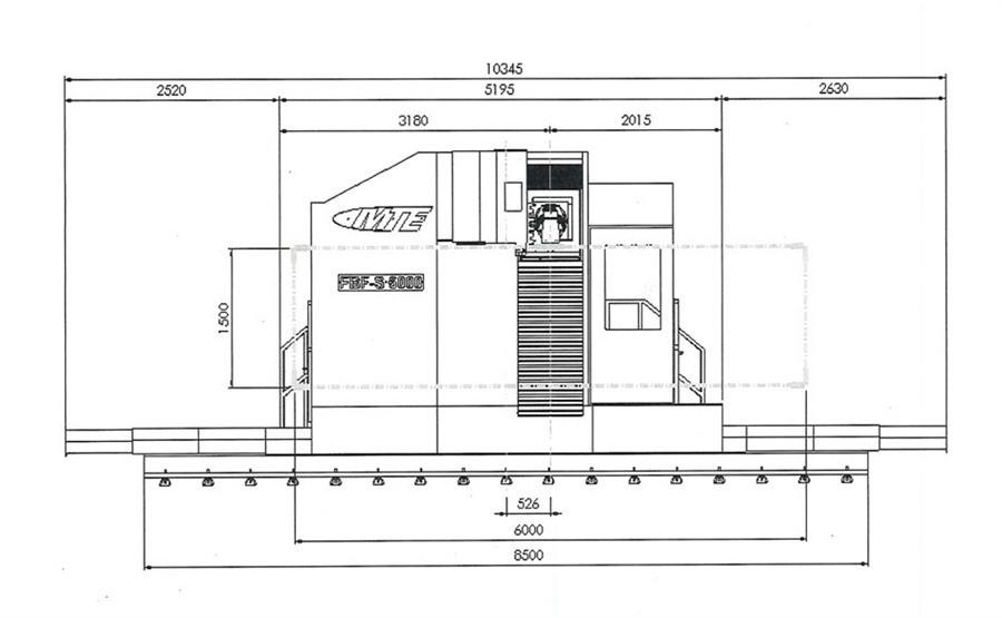 MTE FBF 6000, X: 6000 - Y: 1200 - Z: 1500 mm