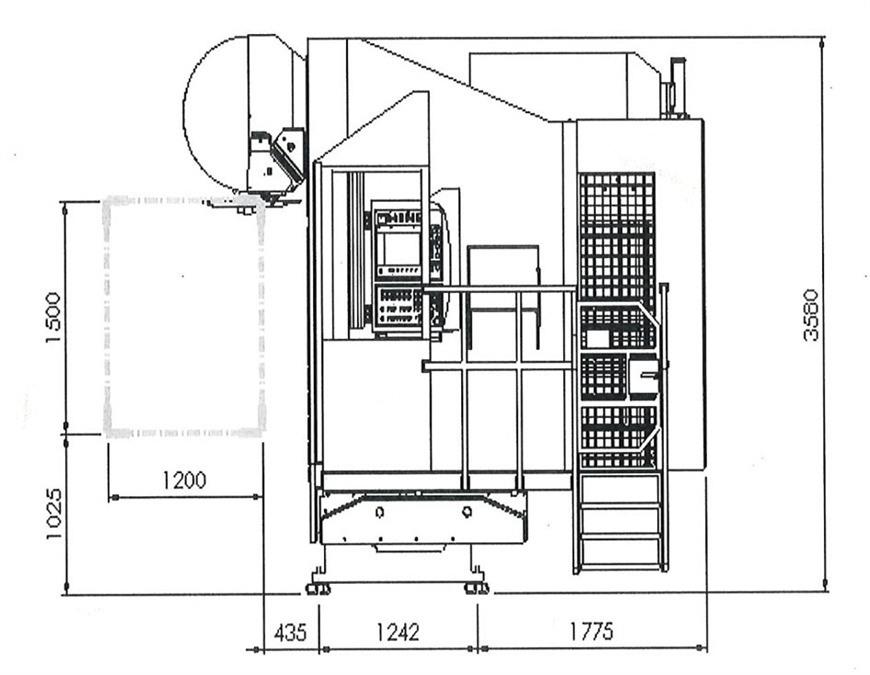 MTE FBF 6000, X: 6000 - Y: 1200 - Z: 1500 mm