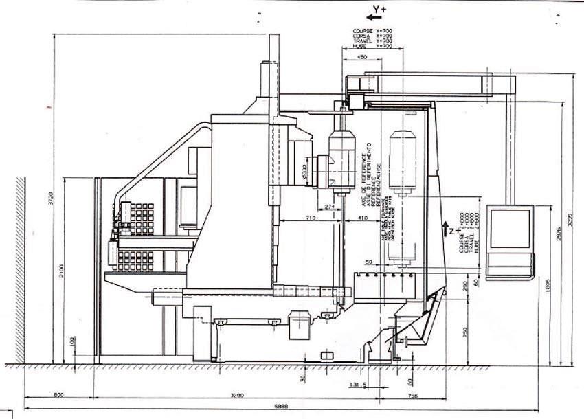 Huron, EXC 20 CNC X:1600 - Y:700 - Z:800 mm