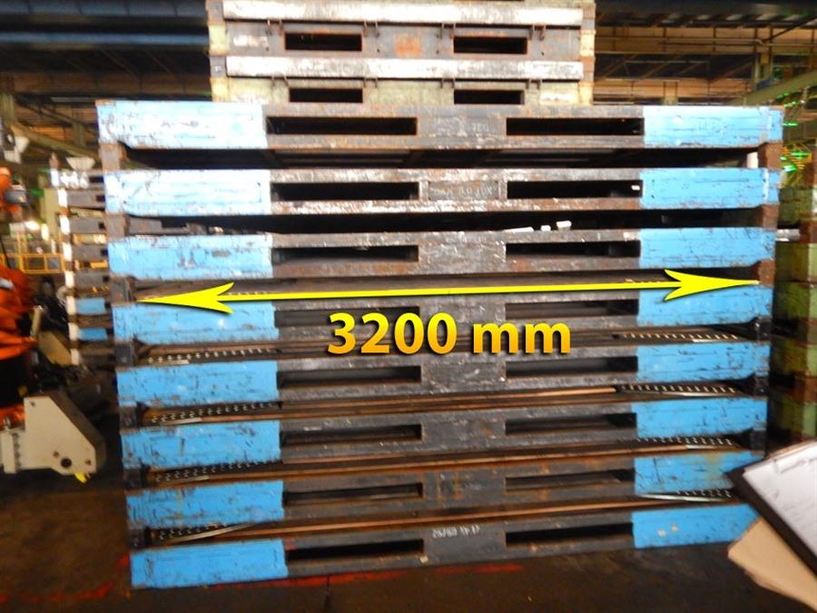 Steel pallets, 3200 x 1600 x 200 mm