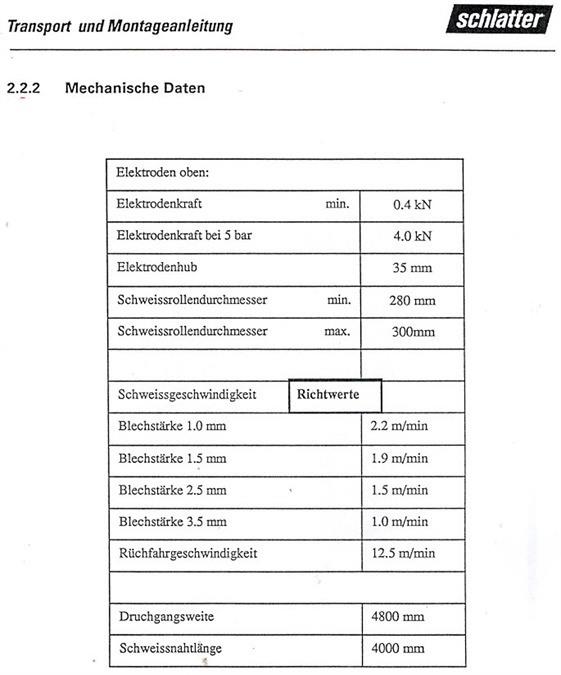 Schlatter CNC, GNPB 48/20/280 seam/roll welding