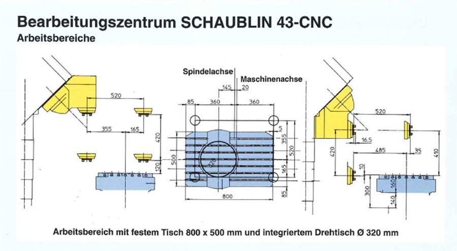 Schaublin, 44 CNC X:520 - Y:520 - Z:420mm