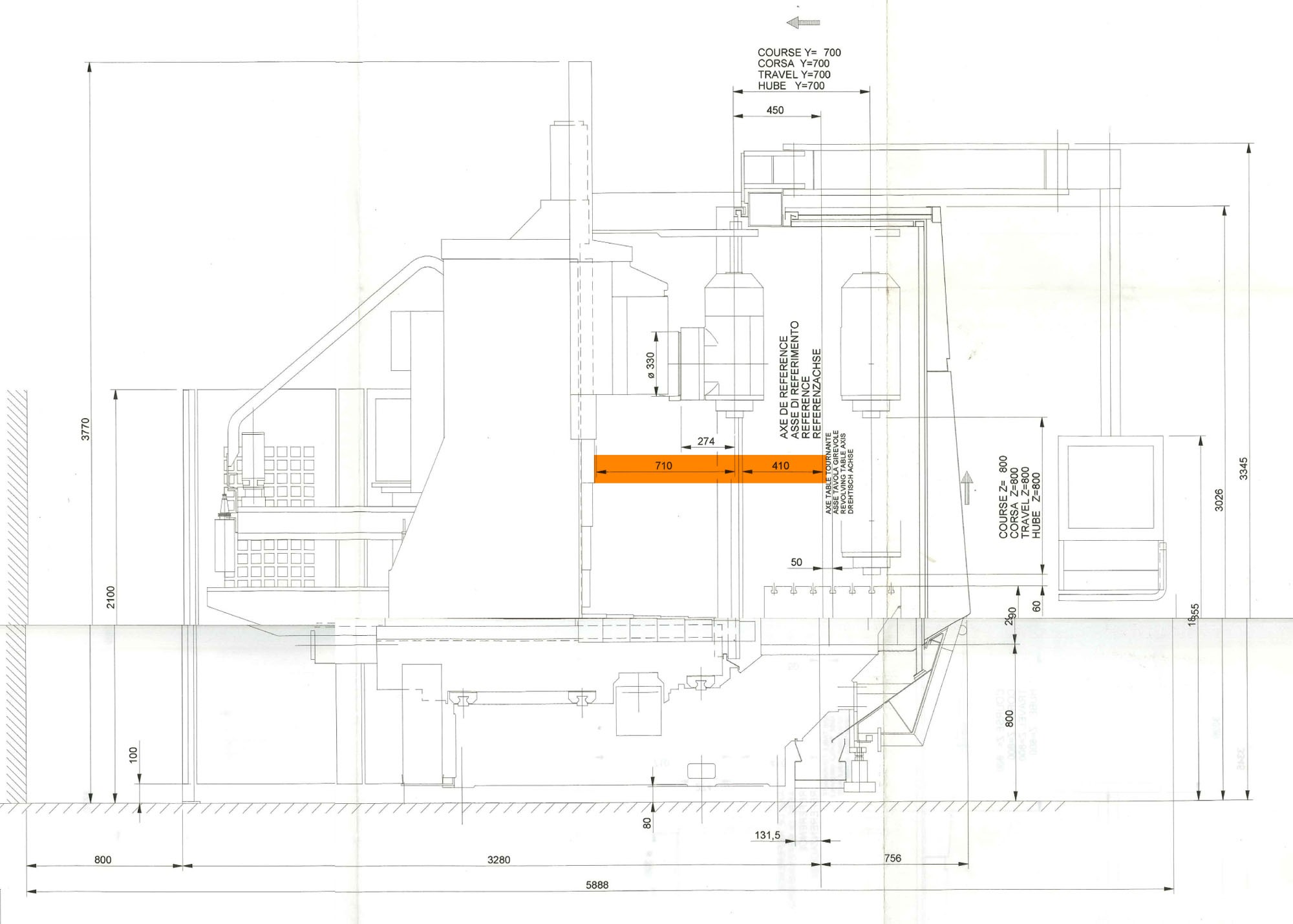 Huron, EXC 20 CNC X:1600 - Y:700 - Z:800 mm