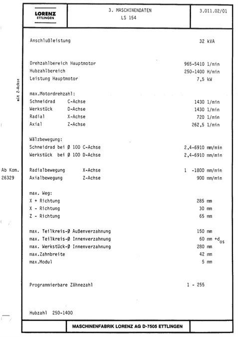 Lorenz, LS 154 CNC