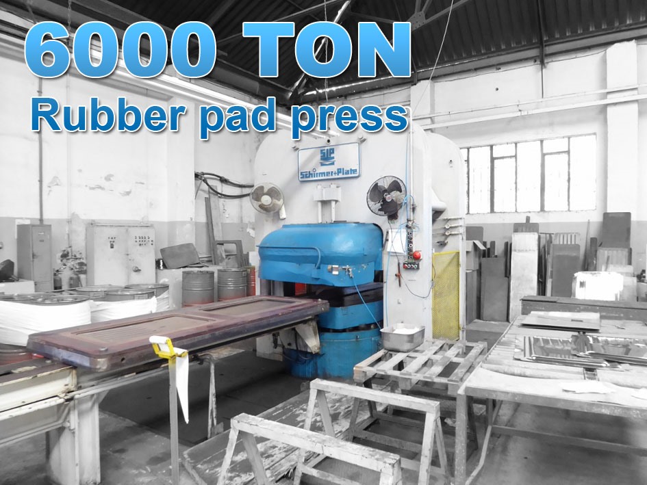 Sip 6000 ton, rubber pad press