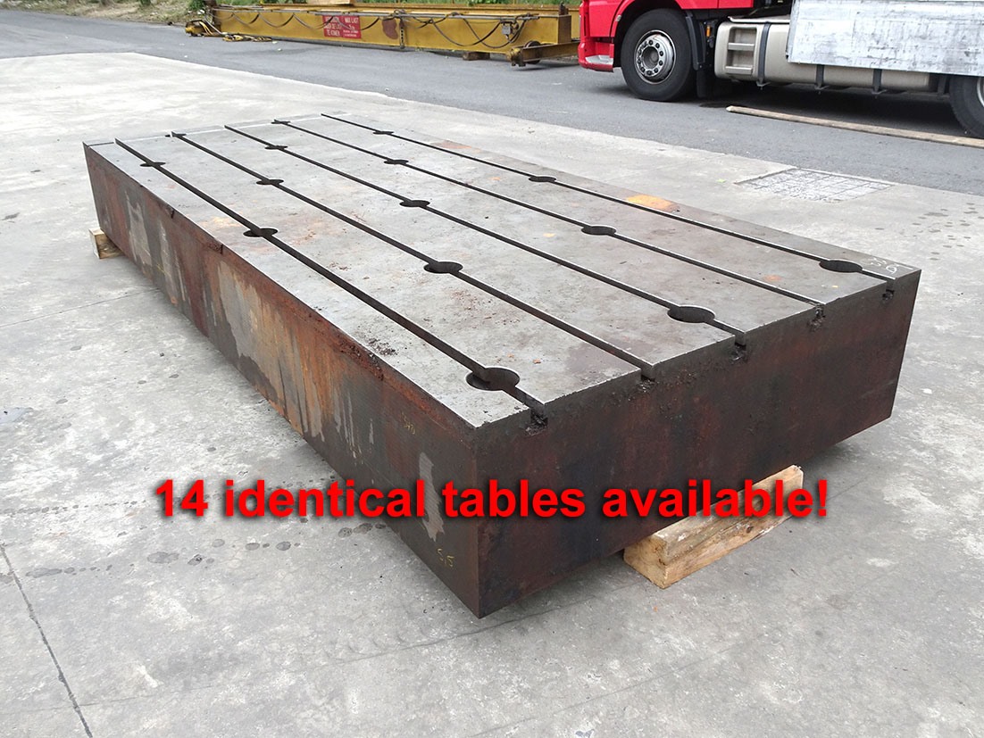 T-slot Table, 3900 x 1600 x 500 mm