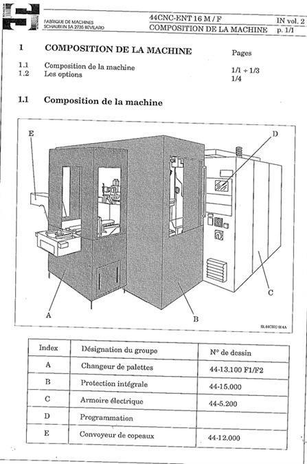 Schaublin, 44 CNC X:520 - Y:520 - Z:420mm