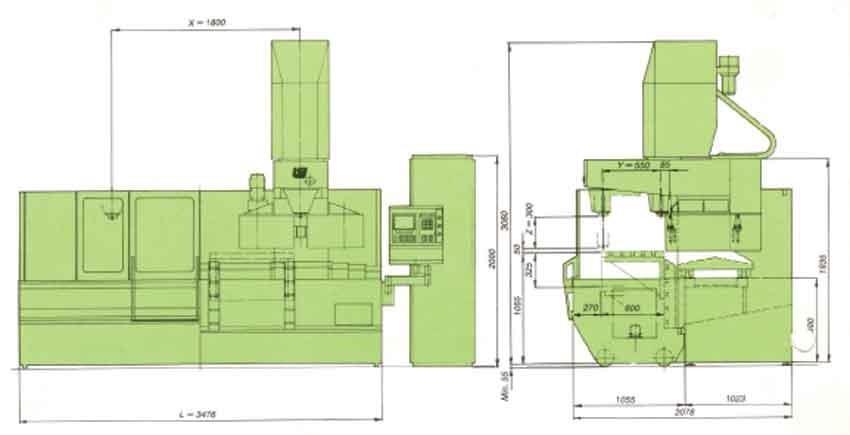 Unisign, ECO 110 CNC X: 1800 - Y: 550 - Z: 500 mm