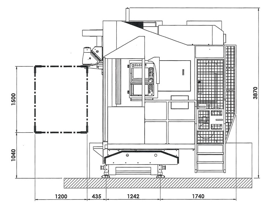 MTE FBF-S 6000, X: 6000 - Y: 1200 - Z: 1500 mm