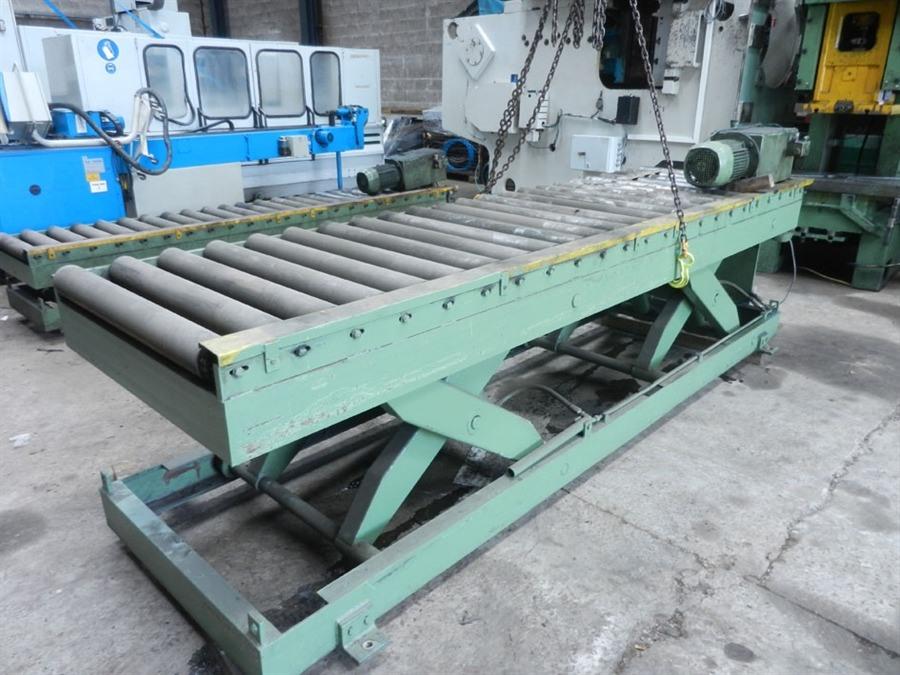 Roller conveyor/scissorlift, 3400 mm - 3 ton