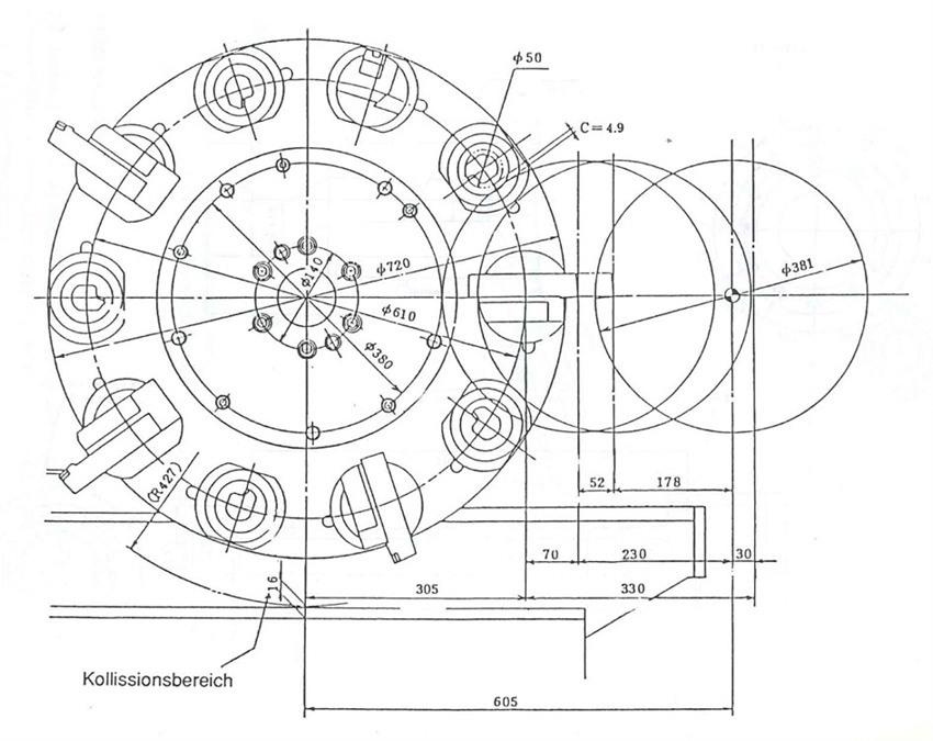 Hitachi Seiki Hitec 40S, Ø 1000 x 1270 mm CNC