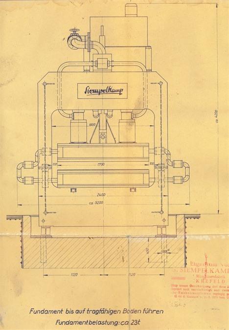 Siempelkamp panel press, 470 ton