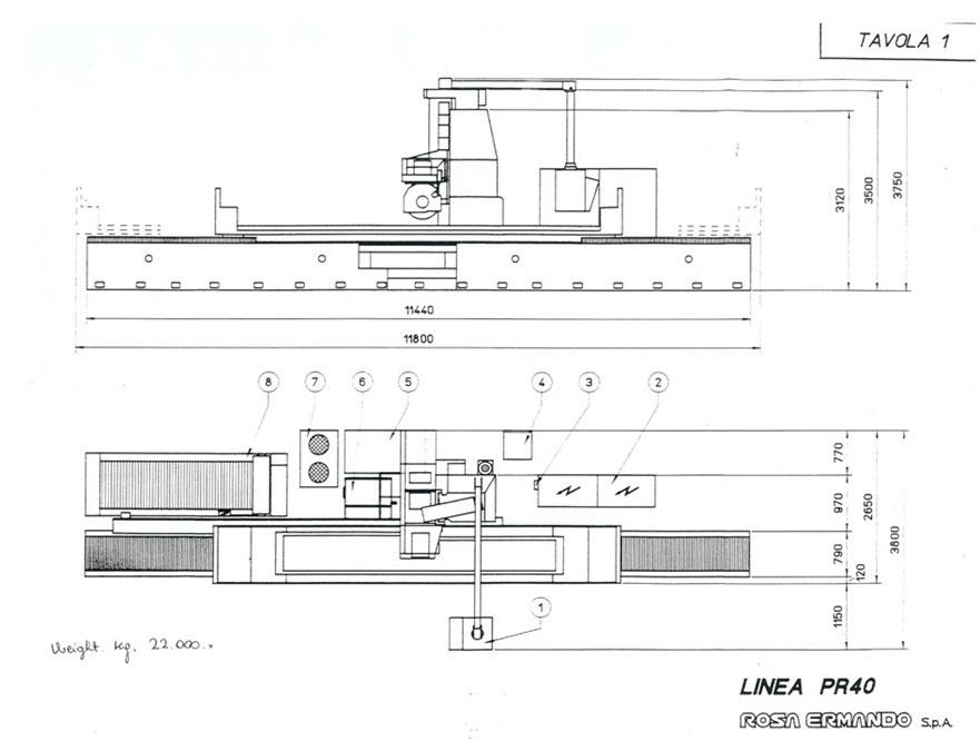 Rosa PR40 profile grinder, 4200 mm CNC