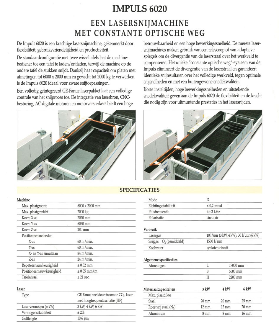 LVD Impuls 6020, 6000 x 2000 mm